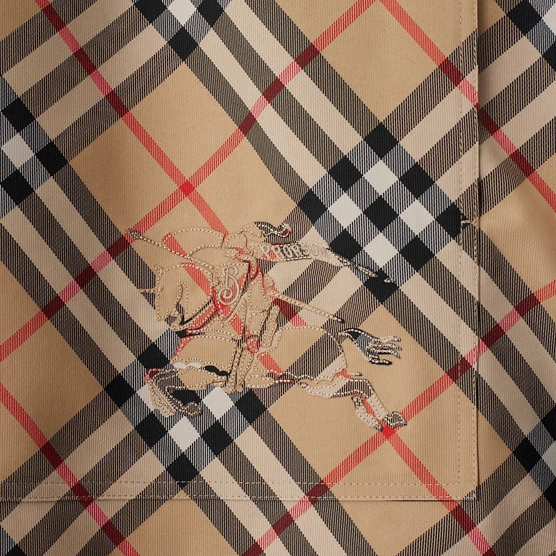 Packaway Check Twill Cape in Sand | Burberry® Official