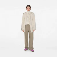 Relaxed Fit Striped Silk Shirt in Clam - Men | Burberry® Official