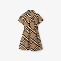 Check Cotton Shirt Dress in Sand | Burberry® Official
