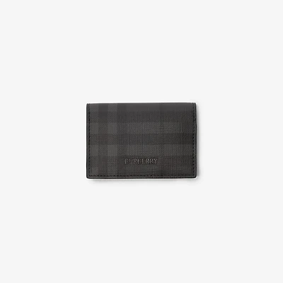 City Check Bifold Card Case in Iron grey - Men, Technical, Cotton | Burberry® Official