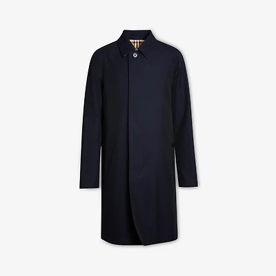 Mid-length Lightweight Camden Car Coat in Blue carbon - Men, Cotton Gabardine | Burberry® Official