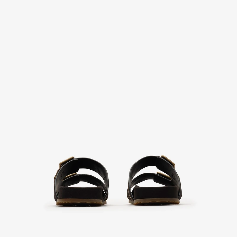 Check Suede Urchin Sandals in Black - Women | Burberry® Official