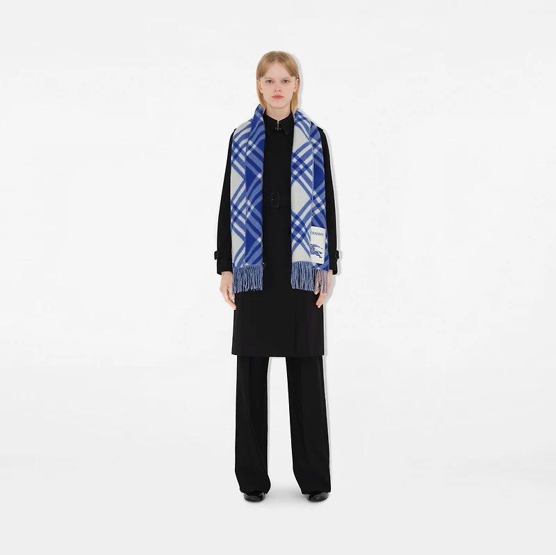Check Cashmere Scarf in Knight | Burberry® Official