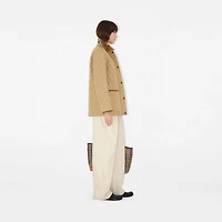Quilted Nylon Barn Jacket in Flax/sand - Women | Burberry® Official