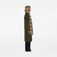 Check Cashmere Hooded Scarf in Sand | Burberry® Official