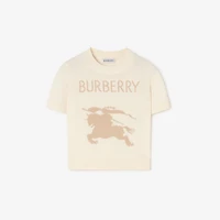 Knight Cotton Wool Top in Ivory white | Burberry® Official