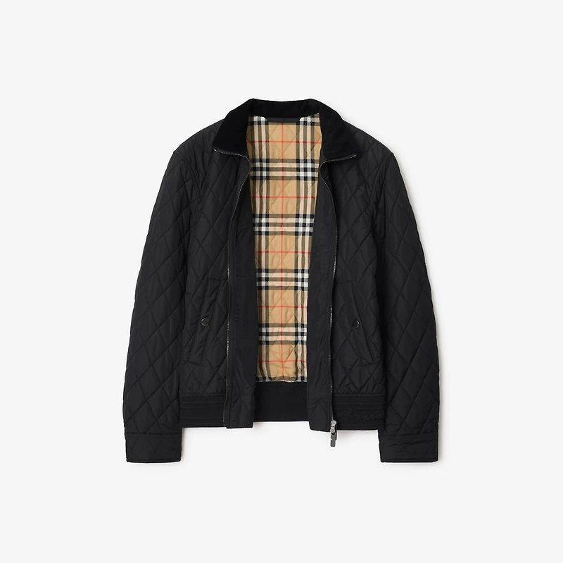 Quilted Nylon Jacket in Black - Men | Burberry® Official