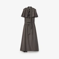 Silk Trench Dress in Cellar