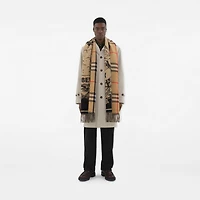 Wide Reversible EKD Cashmere Scarf in Archive beige | Burberry® Official