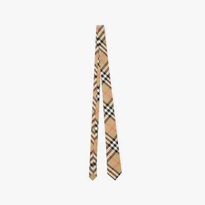 Check Cotton Tie in Sand beige - Children | Burberry® Official