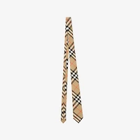 Check Cotton Tie in Sand beige - Children | Burberry® Official