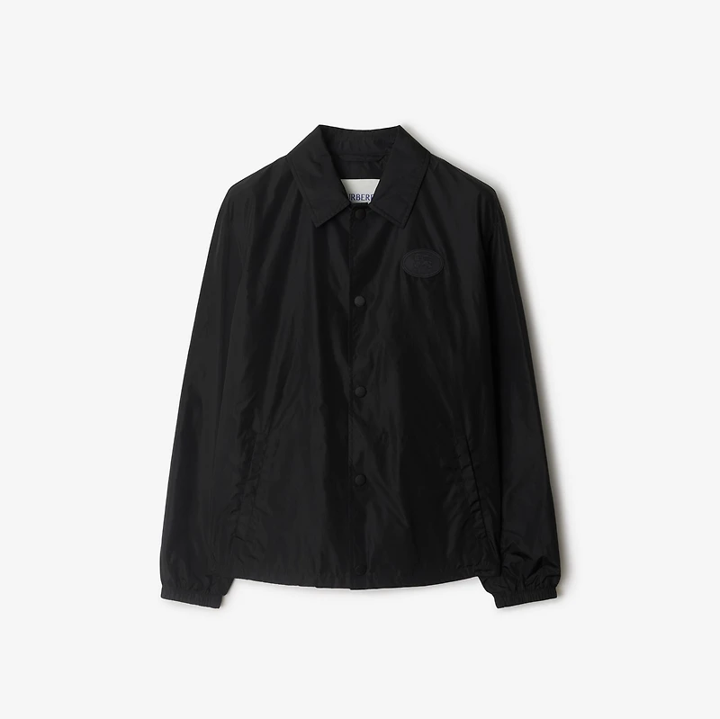 Knight Stamp Nylon Coach Jacket in Black - Men | Burberry® Official