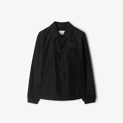 Knight Stamp Nylon Coach Jacket in Black - Men | Burberry® Official