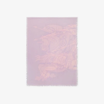 Wide EKD Wool Scarf in Fondant | Burberry® Official