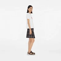 Heart Logo Cotton T-shirt in Chalk white - Women | Burberry® Official