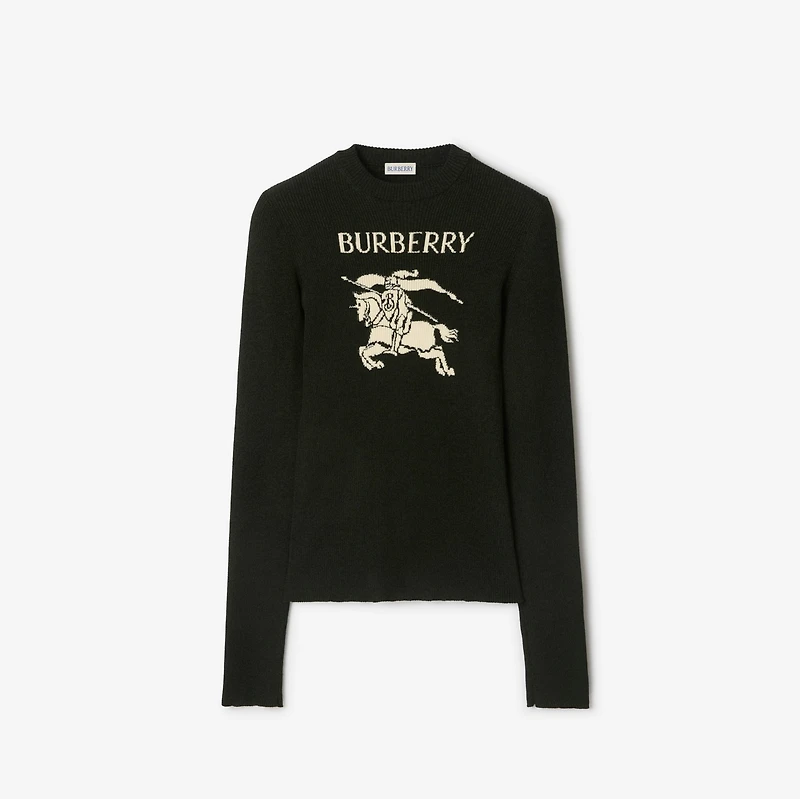 EKD Wool Silk Sweater in Black/green - Women | Burberry® Official