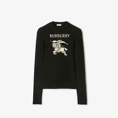 EKD Wool Silk Sweater in Black/green - Women | Burberry® Official