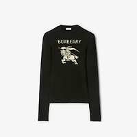 EKD Wool Silk Sweater in Black/green - Women | Burberry® Official