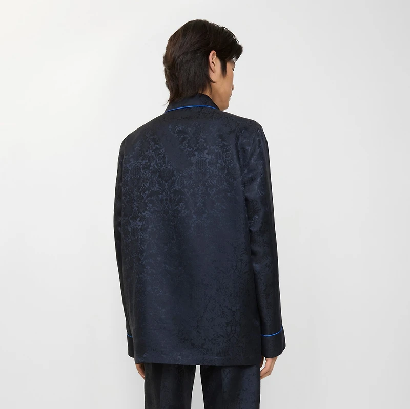 Sunflower Silk Pyjama Shirt in Silhouette black - Men | Burberry® Official