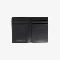 Check Folding Card Case in Charcoal grey - Men, Technical, Cotton | Burberry® Official