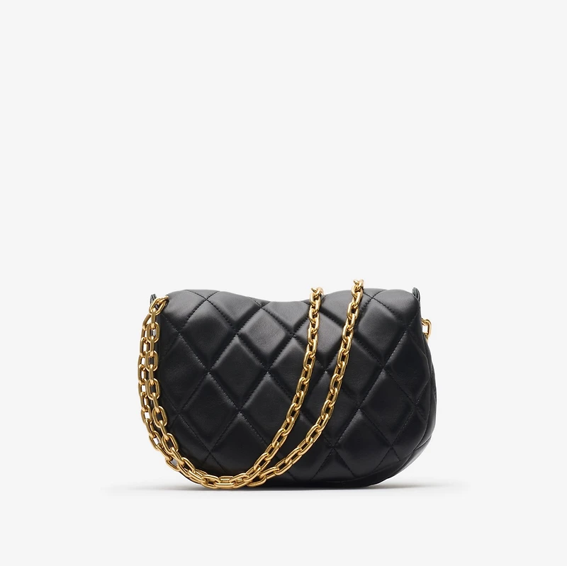Quilted Rocking Horse Bag in Black/gold - Women | Burberry® Official