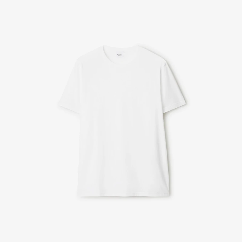 Cotton T-shirt in White - Men | Burberry® Official