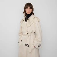 Long Gabardine Fitzrovia Trench Coat in Clam beige - Women | Burberry® Official