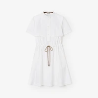 Cotton Poplin Dress in Optic white - Women | Burberry® Official