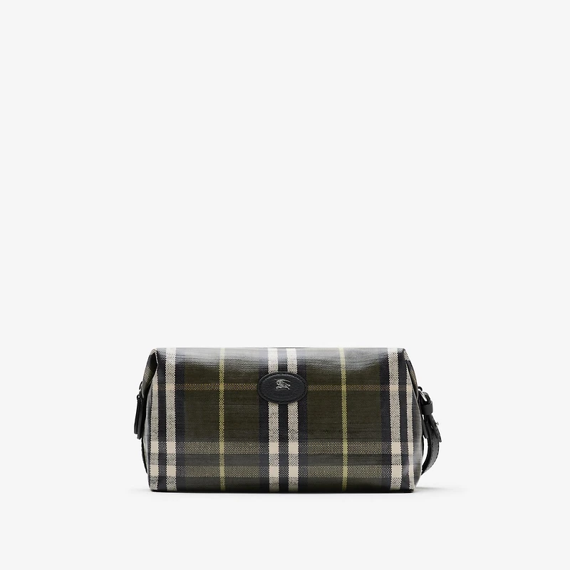 Highlands Travel Pouch in Thicket green - Men | Burberry® Official