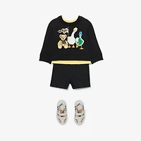 Thomas Bear and Friends Cotton Sweatshirt in Black | Burberry® Official