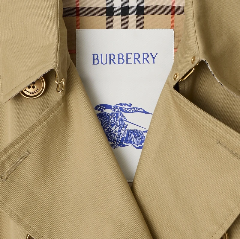 Long Gabardine Waterloo Trench Coat in Hamper - Women, Cotton Gabardine | Burberry® Official
