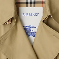 Long Gabardine Waterloo Trench Coat in Hamper - Women, Cotton Gabardine | Burberry® Official