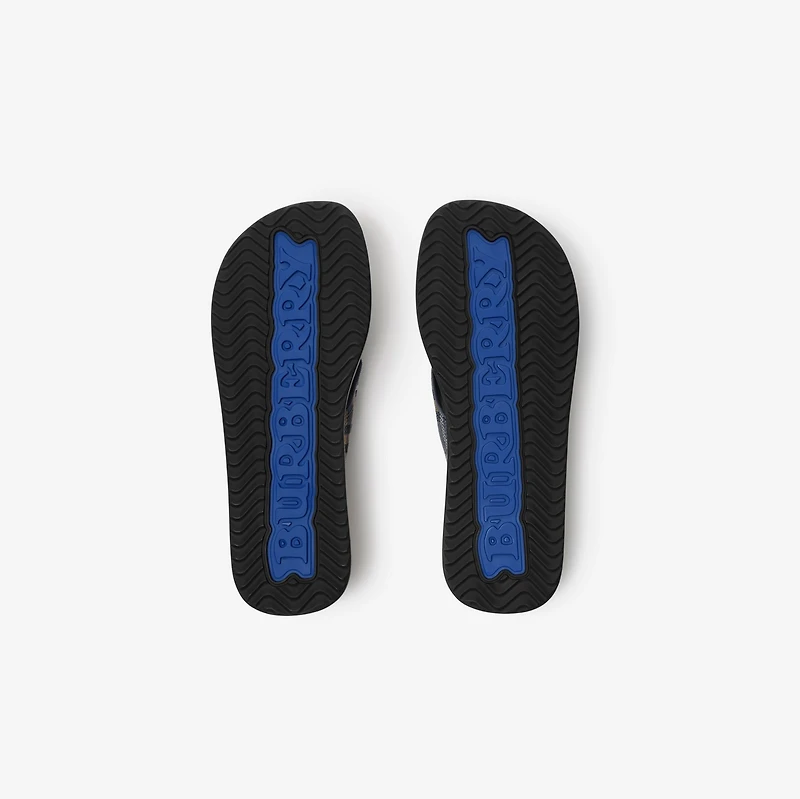 Check Pavilion Sandals​ in Wave blue - Men | Burberry® Official