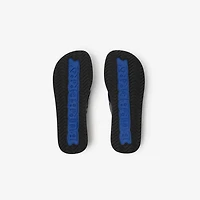 Check Pavilion Sandals​ in Wave blue - Men | Burberry® Official