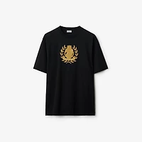 B Crest Cotton T-shirt in Black - Men | Burberry® Official