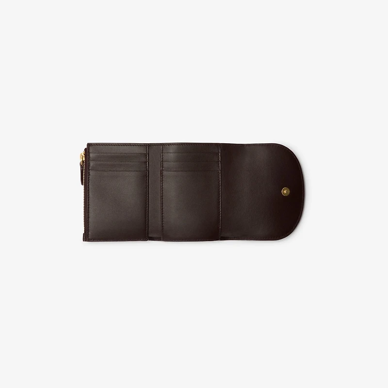 Highlands Compact Wallet in Mahogany - Women | Burberry® Official