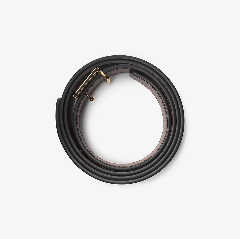 Leather Reversible TB Belt in Black/tan/gold - Women | Burberry® Official