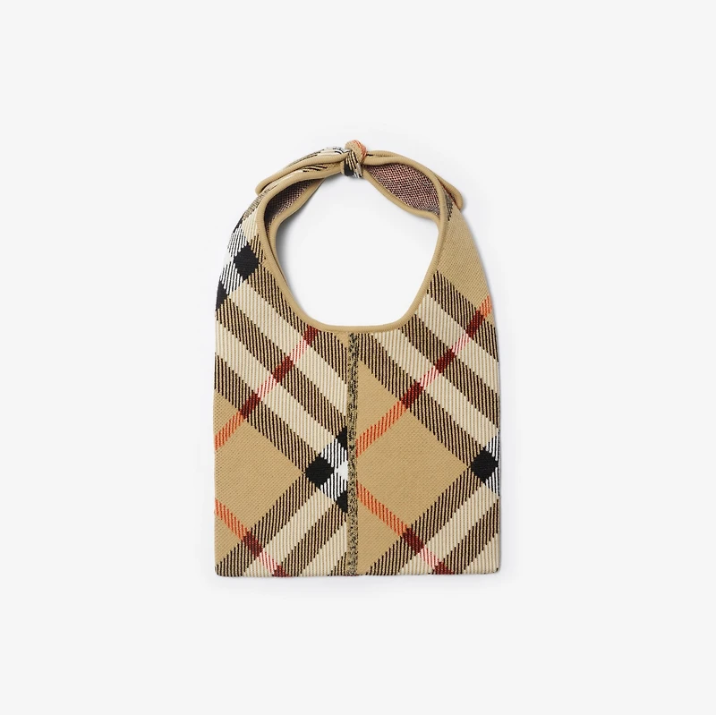 Check Tie Bag in Sand - Children | Burberry® Official