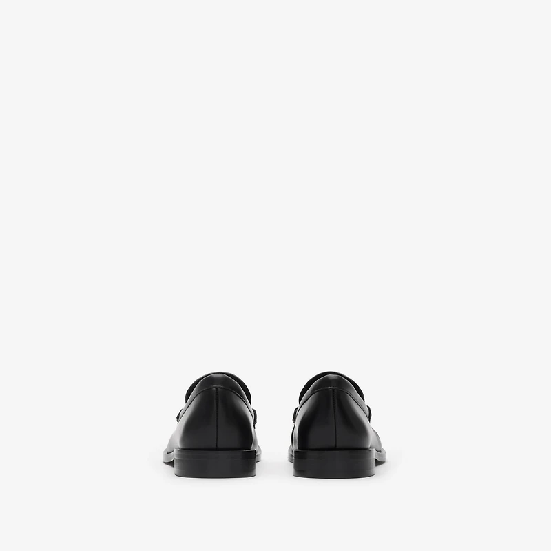 Leather Cadet Loafers in Black - Women | Burberry® Official