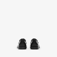 Leather Cadet Loafers in Black - Women | Burberry® Official