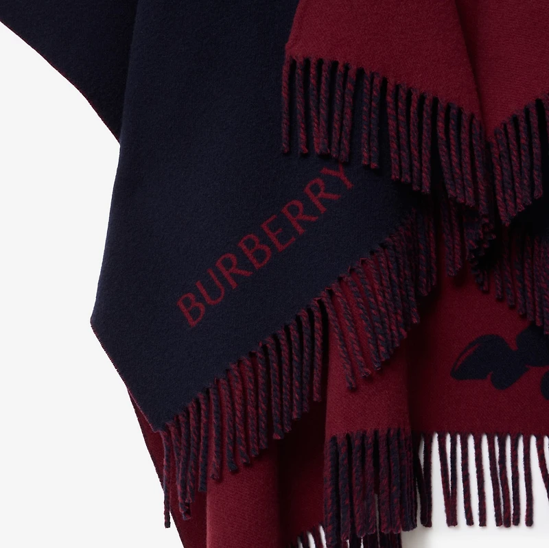 EKD Wool Cashmere Cape in Sash red | Burberry® Official