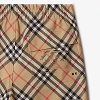Check Shorts in Sand - Men, Nylon | Burberry® Official