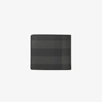 Check Slim Bifold Wallet in Charcoal - Men | Burberry® Official