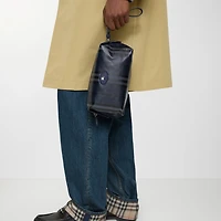 Highlands Travel Pouch in Navy - Men | Burberry® Official