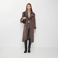 Long Baroque Viscose Blend Fitzrovia Trench Coat in Duchess red - Women | Burberry® Official