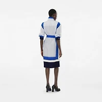 Knight Stamp Box Silk Shirt Dress in Ink - Women | Burberry® Official
