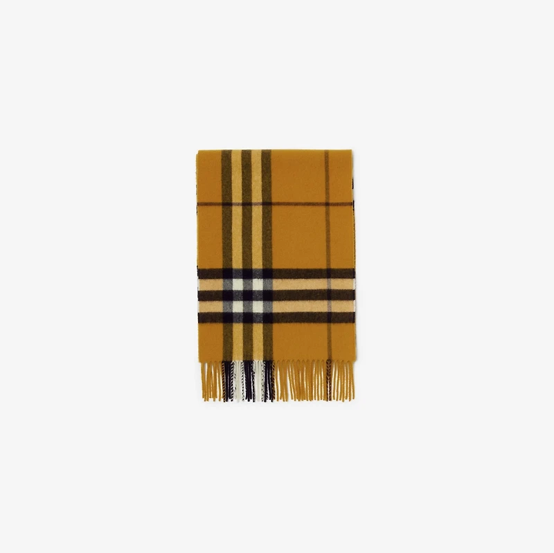 Check Cashmere Scarf in Teak | Burberry® Official