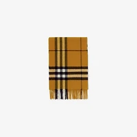 Check Cashmere Scarf in Teak | Burberry® Official