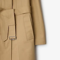 Mid-length Bonded Cotton Car Coat in Flax beige - Women | Burberry® Official