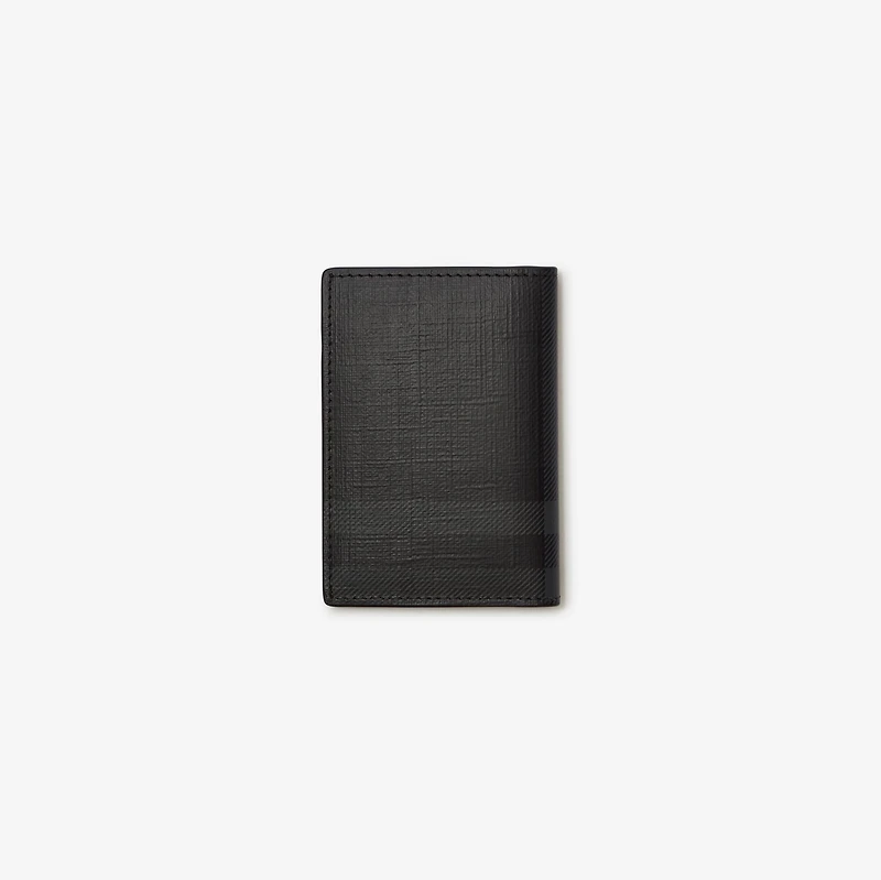 City Check Folding Card Case in Iron grey - Men, Cotton, Technical | Burberry® Official